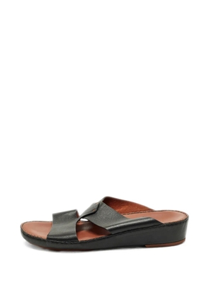 Loro Piana Pre-Owned Ox slide sandals - Black