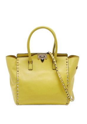 Valentino Garavani Pre-Owned Rockstud Trapeze tote bag - Yellow