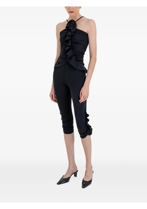 Maygel Coronel Nacari ruffled ruched top - Black