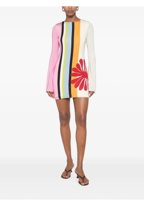 Cala de la Cruz Maisha floral-print mini dress - Neutrals