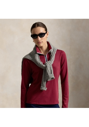 Quarter-Zip Long-Sleeved Polo Shirt