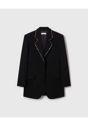 Stella McCartney - Embellished Wool Blazer, Woman, Black, Size: 38