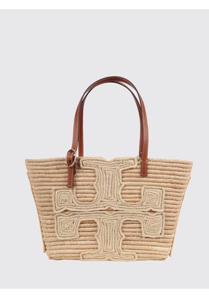 TORY BURCH Ella Crochet Raffia Mini Bag with Embroidered Double T Logo