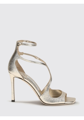 JIMMY CHOO Heeled Sandal Woman color Platinum