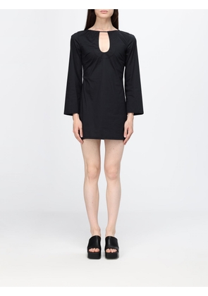 LIVIANA CONTI Long-Sleeved Crew Neck Sheath Mini Dress with a Slim Fit