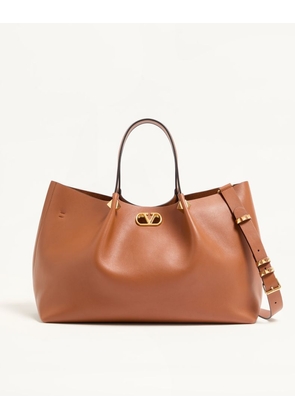 Valentino Garavani Valentino Garavani Large Soft Leather Shopping Bag Woman HAZELNUT UNI