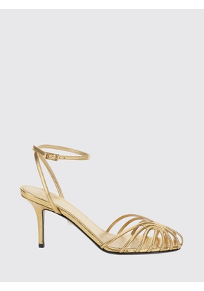 Alevì Milano Blake Laminated Leather Sandals with Stiletto Heel and Ankle Strap