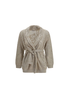 Brunello Cucinelli Beige Linen Cardigan - S