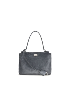 Balenciaga Gray Calf Leather Bos Taurus Shoulder Bag