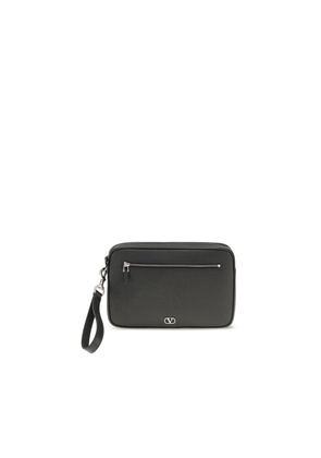 Valentino Garavani Black Calf Leather Bos Taurus Wallet