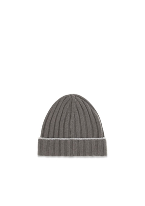 Brunello Cucinelli Bicolor Cashmere Beanie - L