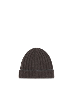 Brunello Cucinelli Brown Cashmere Beanie - L
