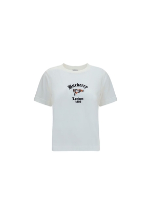 Burberry White Cotton T-Shirt - L