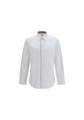 Burberry White Cotton Dress Shirt - L