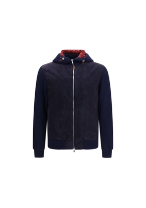 Brunello Cucinelli Blue Wool Oves Aries Full-Length Jacket - L