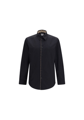 Burberry Black Cotton Dress Shirt - L