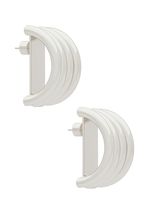 Heaven Mayhem Aria Earrings in Metallic Silver.