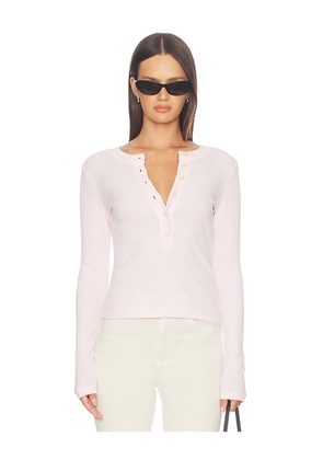 Citizens of Humanity Varra Henley in Pink. Size XS. Also in S, M, L, XL.
