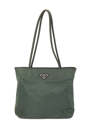 FWRD Renew Prada Tessuto Tote Bag in Green.