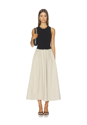 Favorite Daughter The Lennon Dress in Black,Beige. Size XS. Also in S, M, L, XL.