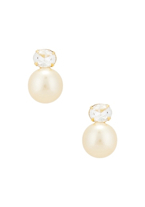 Jennifer Behr Nina Earrings in Metallic Gold.