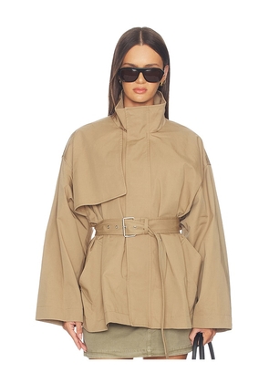 FRAME The Short Field Trench in Tan. Size XS. Also in S, M, L.