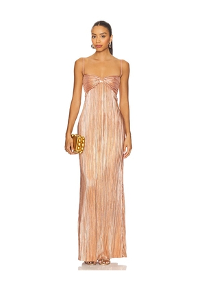 Lovers and Friends Mya Gown in Metallic Gold. Size S. Also in M, L.