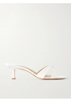 Manolo Blahnik - Callamu 50 Patent Leather Mules - White - IT35,IT36,IT36.5,IT37,IT37.5,IT38,IT38.5,IT39,IT39.5,IT40,IT40.5,IT41,IT41.5,IT42,IT43
