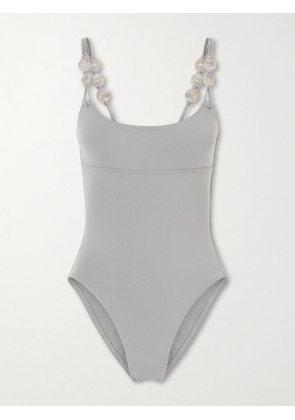 Eres - Lynda Bead-embellished Swimsuit - Gray - FR 36,FR 38,FR 40,FR 42,FR 44,FR 46,FR 48