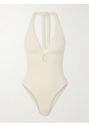 Eres - Harmony Embellished Cut-out Stretch-jersey Swimsuit - Neutrals - FR 36,FR 38,FR 40,FR 42,FR 44,FR 46,FR 48