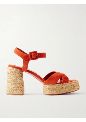 Christian Louboutin - Calakala 85 Suede Espadrilles Sandals - Red - IT35,IT36,IT37,IT38,IT39,IT40,IT41,IT42