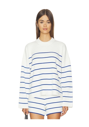 La Ligne Leo Sweater in Cream,Blue. Size XXS. Also in XS, S, M, L.