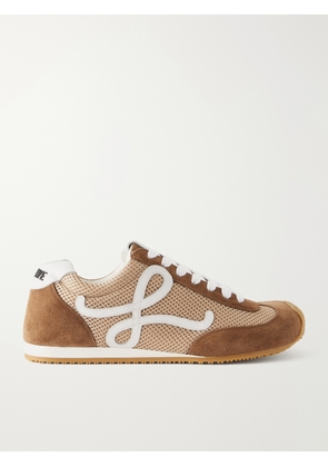 LOEWE - Ballet Runner 2.0 Logo-appliquéd Suede-trimmed Mesh Sneakers - Brown - FR35,FR36,FR37,FR38,FR39,FR40,FR41,FR42