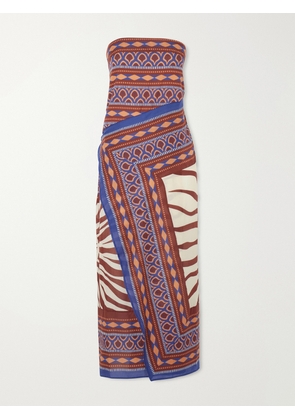 Johanna Ortiz - Paraiso Agreste Printed Cotton-voile Maxi Dress - Blue - US0,US2,US4,US6,US8,US10,US12