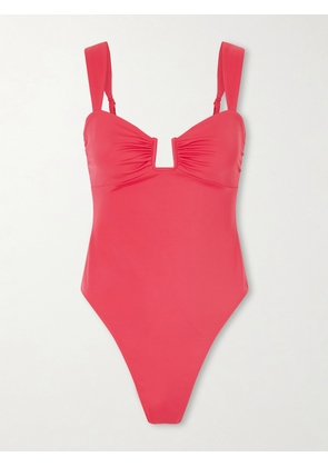Away That Day - Cannes Embellished Gathered Swimsuit - x small,small,medium,large