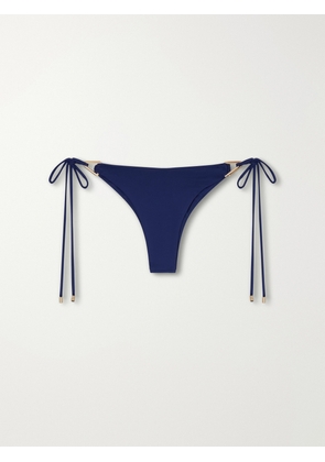 Away That Day - Gili Embellished Bikini Briefs - Blue - x small,small,medium,large