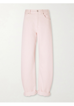 FRAME - The Bubble Mid-rise Wide-leg Jeans - Pink - 23,24,25,26,27,28,29,30,31,32,33