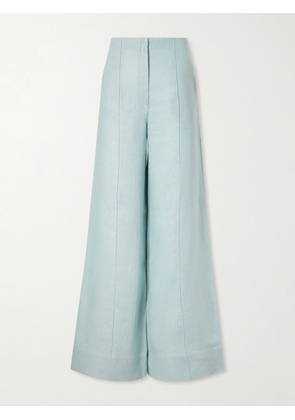 Andres Otalora - La Promesa Linen Wide-leg Pants - Blue - US0,US2,US4,US6,US8,US10,US12