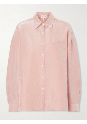 TWP - Something Borrowed Striped Cotton-organza Shirt - Pink - XXS,XS/S,M/L
