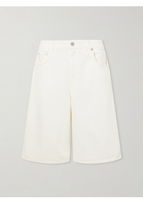 TWP - Mid-rise Wide-leg Denim Shorts - White - 24,25,26,27,28,29,30,31