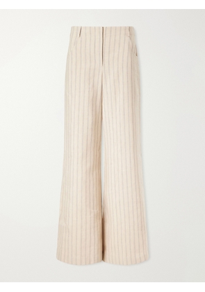 TWP - Demie Striped Linen And Cotton-blend Wide-leg Pants - Neutrals - US0,US2,US4,US6,US8,US10