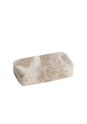 The Favorites Marble Soap Bar Holder in Cream.