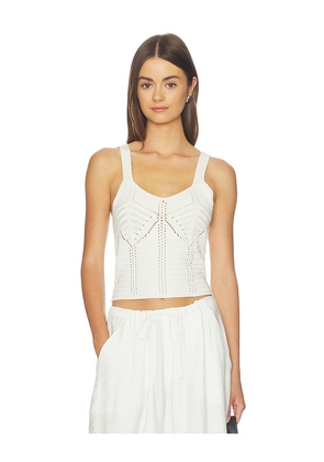 SABLYN Thea Scoop Neck Tank in Ivory. Size XS. Also in S, M, L.