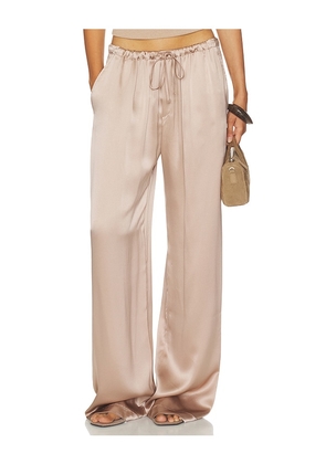 SABLYN Silk Gemma Pull On Straight Leg Pant in Beige. Size XS. Also in S, M, L.