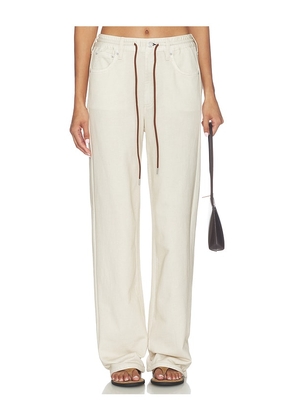 Rag & Bone Miramar Terry Drawcord Wide Leg Pant in Tan. Size XXS. Also in XS, S, M, L.