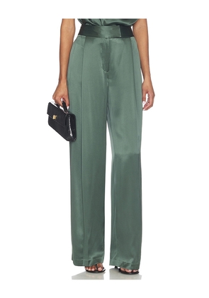 The Sei Relaxed Trouser in Dark Green. Size 0. Also in 4, 8.