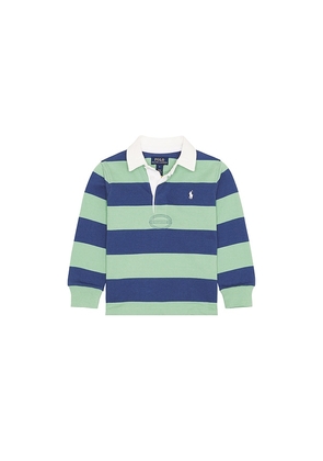 Polo Ralph Lauren Kids Long Sleeve Cotton Jersey Striped Rugby Shirt in Multi. Size 6. Also in 2, 3, 4, 5.