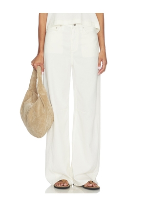 PISTOLA Sydney High Rise Bowed Wide Jeans in White. Size 23. Also in 24, 25, 26, 27, 28, 29, 30, 31, 32, 33.