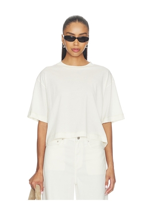 PISTOLA Mae Cropped Tee in White. Size XS. Also in S, M, L, XL.