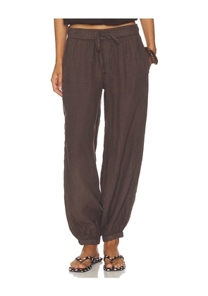 Sanctuary Melody Micro Linen Balloon Pant in Brown. Size XS. Also in S, M, L.
